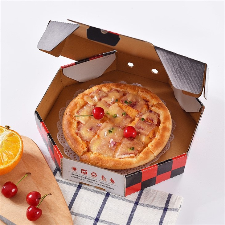 Corrugated Food Grade Pizza Packaging Box Custom Logo